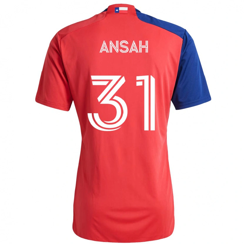 Danxenキッズユージーン・アンサ#31レッド ネイビーブルーホームシャツ2025/26ジャージーユニフォーム