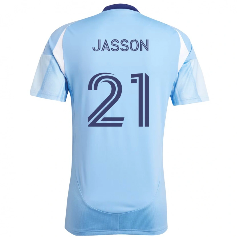 Danxenキッズアンドレス・ヤッソン#21ライトブルーホームシャツ2025/26ジャージーユニフォーム