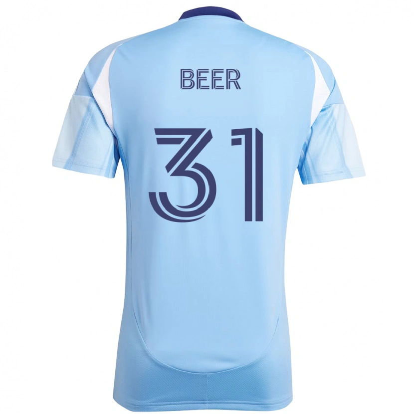 Danxenキッズジャックビール#31ライトブルーホームシャツ2025/26ジャージーユニフォーム