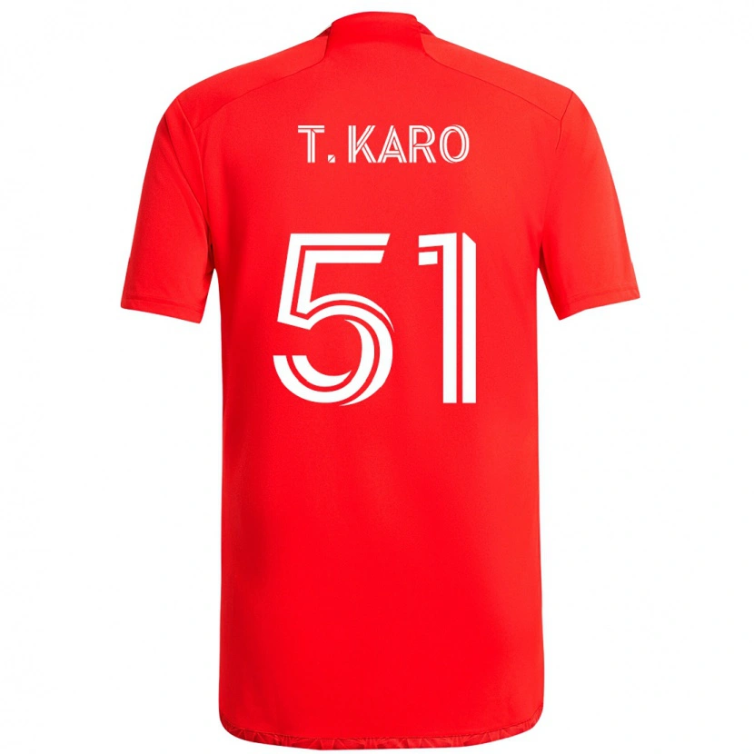 DanxenキッズDavid Tchétchao Karo#51レッド ホワイトホームシャツ2025/26ジャージーユニフォーム