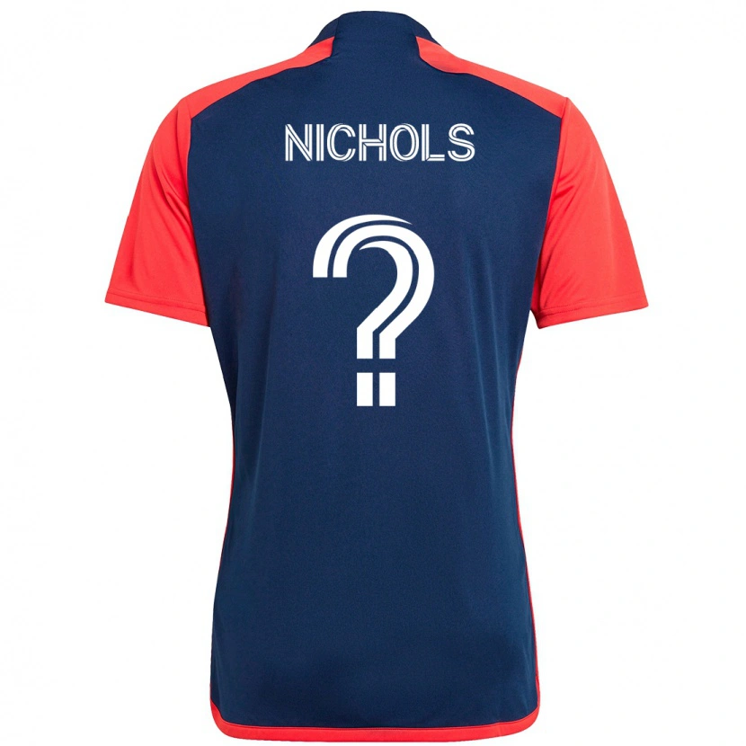 DanxenキッズRobert Nichols#0ブルー レッドホームシャツ2025/26ジャージーユニフォーム