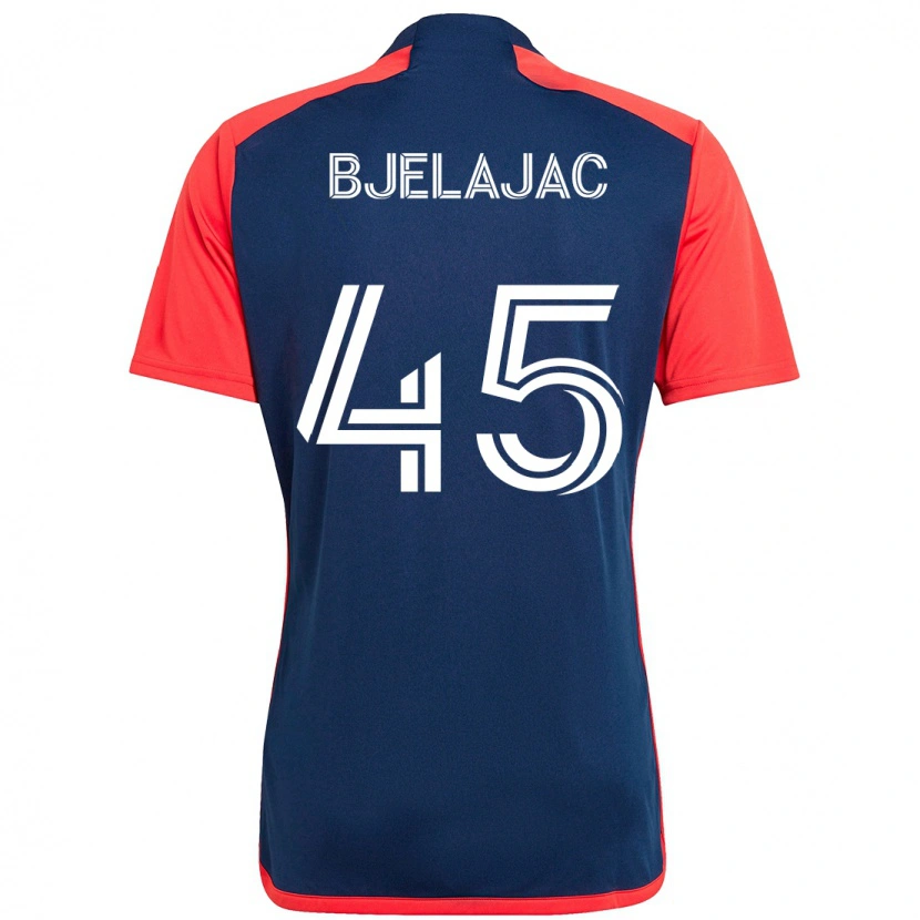 DanxenキッズAndrej Bjelajac#45ブルー レッドホームシャツ2025/26ジャージーユニフォーム