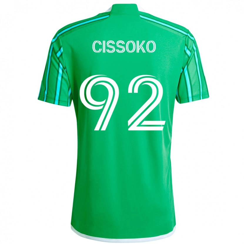 Danxenキッズアブドゥラエ・シッソコ#92グリーン ホワイトホームシャツ2025/26ジャージーユニフォーム