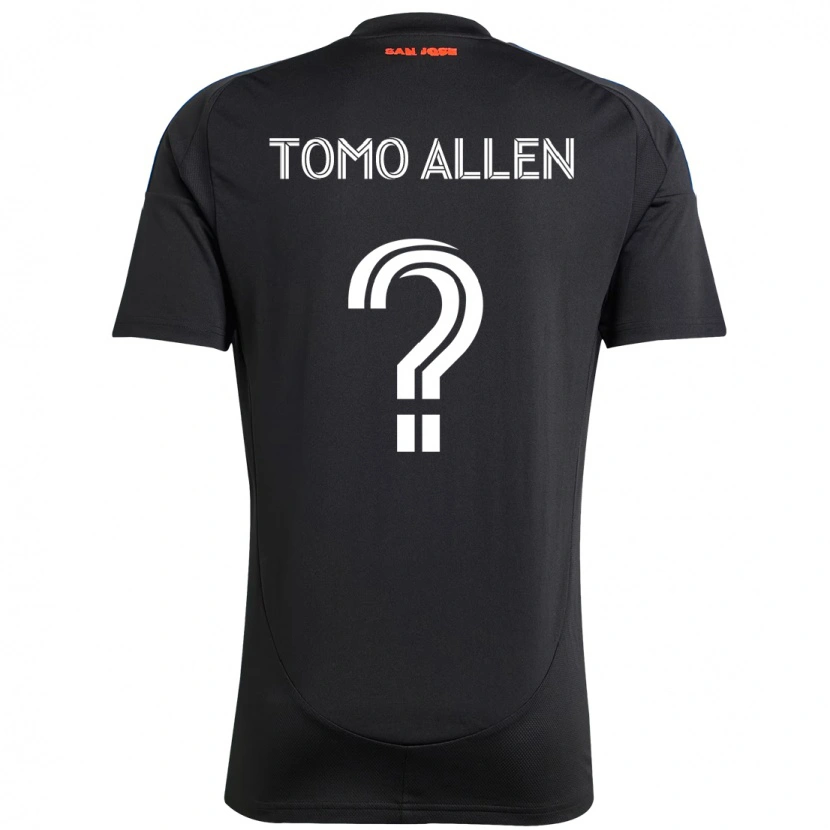 DanxenキッズTomo Allen#0ブラック ダークブルーホームシャツ2025/26ジャージーユニフォーム