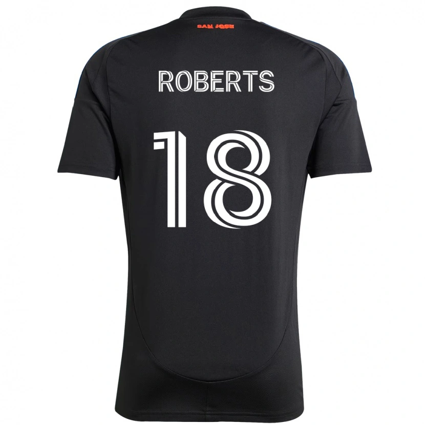 DanxenキッズReid Roberts#18ブラック ダークブルーホームシャツ2025/26ジャージーユニフォーム
