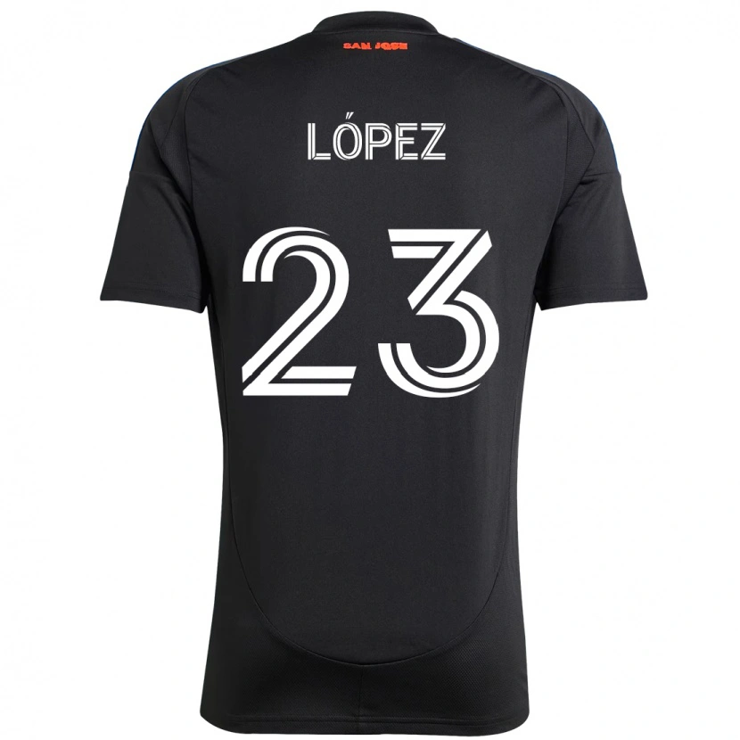 Danxenキッズエルナン・ロペス#23ブラック ダークブルーホームシャツ2025/26ジャージーユニフォーム