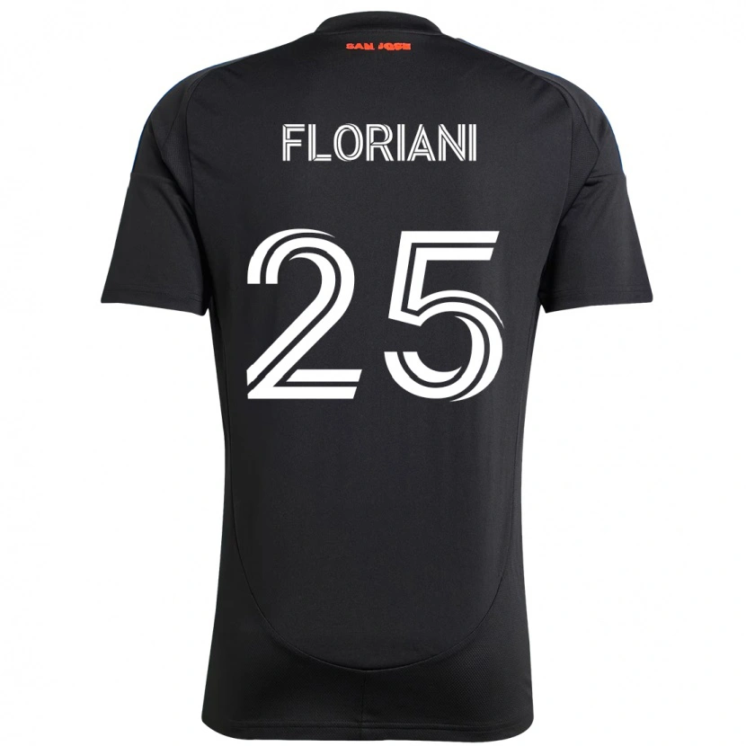 DanxenキッズMax Floriani#25ブラック ダークブルーホームシャツ2025/26ジャージーユニフォーム