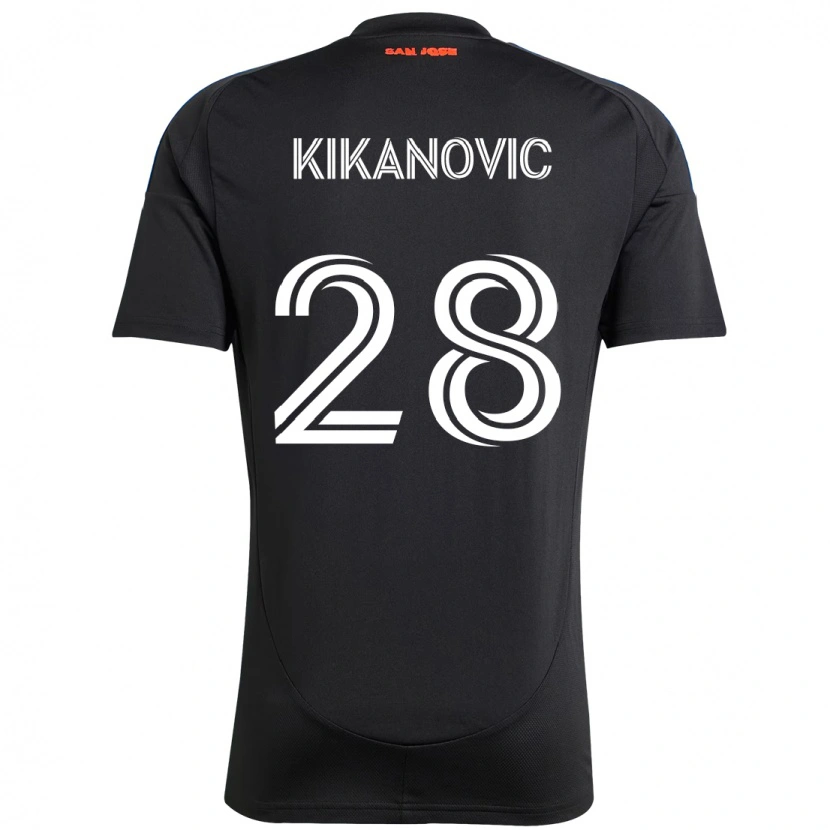 Danxenキッズベンジー・キカノヴィチ#28ブラック ダークブルーホームシャツ2025/26ジャージーユニフォーム