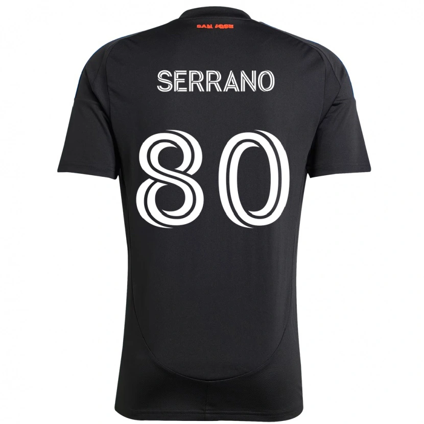 Danxenキッズデビッド・セラーノ#80ブラック ダークブルーホームシャツ2025/26ジャージーユニフォーム