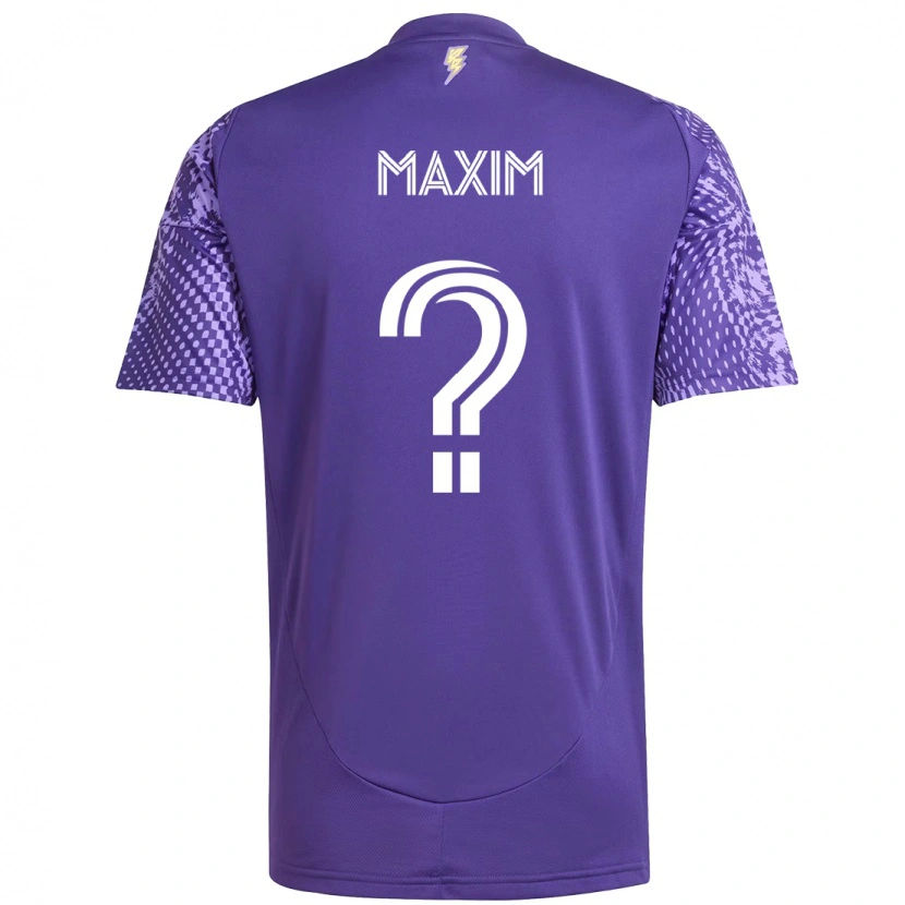 Danxenキッズルカ・マキシマス#0パープル ホワイトホームシャツ2025/26ジャージーユニフォーム