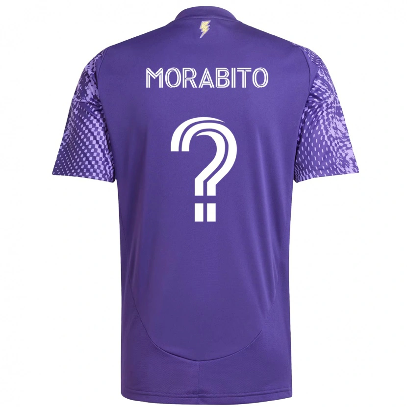DanxenキッズMassimo Morabito#0パープル ホワイトホームシャツ2025/26ジャージーユニフォーム