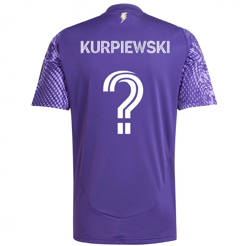 DanxenキッズEthan Kurpiewski#0パープル ホワイトホームシャツ2025/26ジャージーユニフォーム