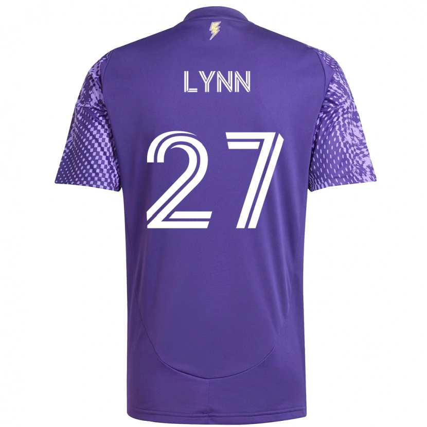 Danxenキッズジャック・リン#27パープル ホワイトホームシャツ2025/26ジャージーユニフォーム