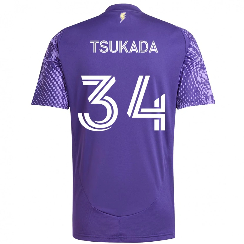 Danxenキッズ塚田悠太郎#34パープル ホワイトホームシャツ2025/26ジャージーユニフォーム