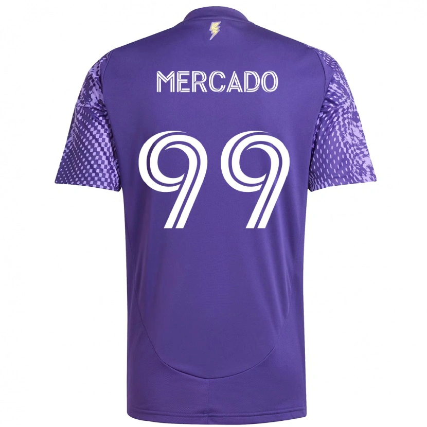 DanxenキッズCarlos Mercado#99パープル ホワイトホームシャツ2025/26ジャージーユニフォーム