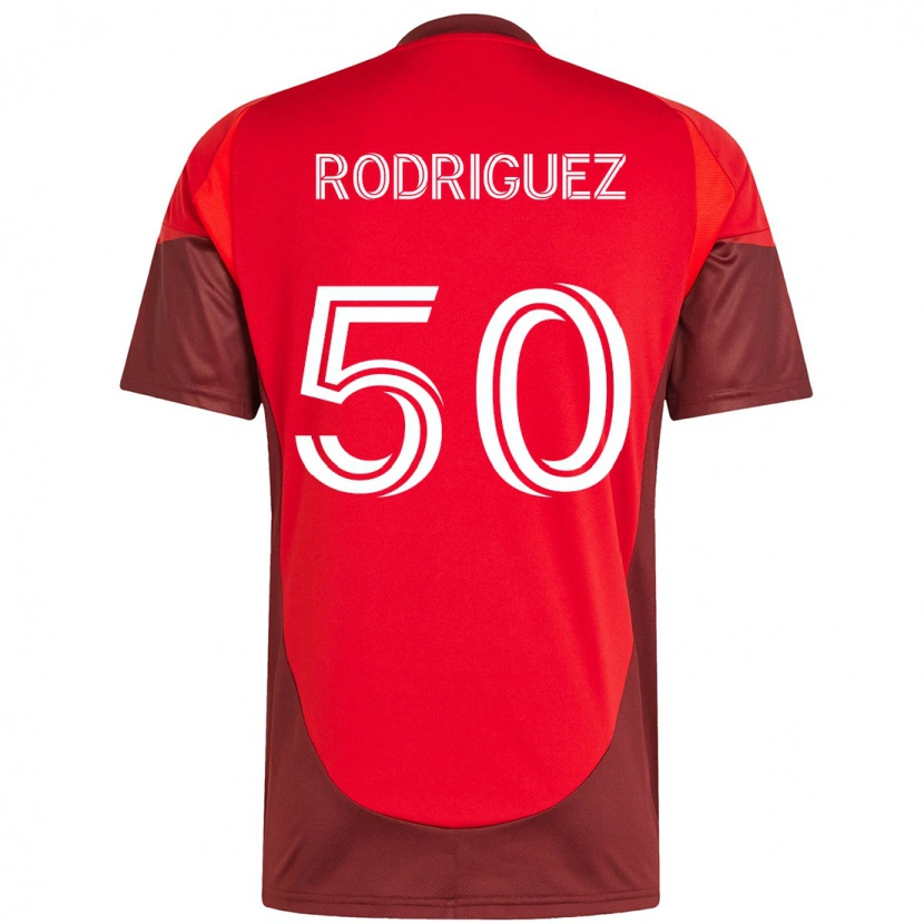 DanxenキッズAbraham Rodriguez#50レッド ホワイトホームシャツ2025/26ジャージーユニフォーム