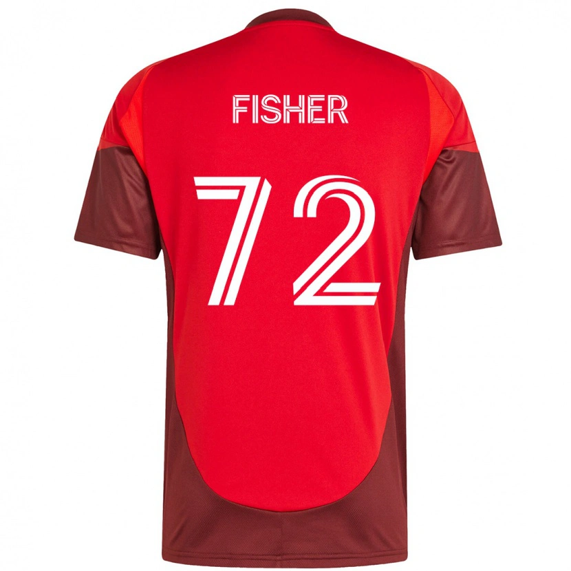 DanxenキッズMark Fisher#72レッド ホワイトホームシャツ2025/26ジャージーユニフォーム