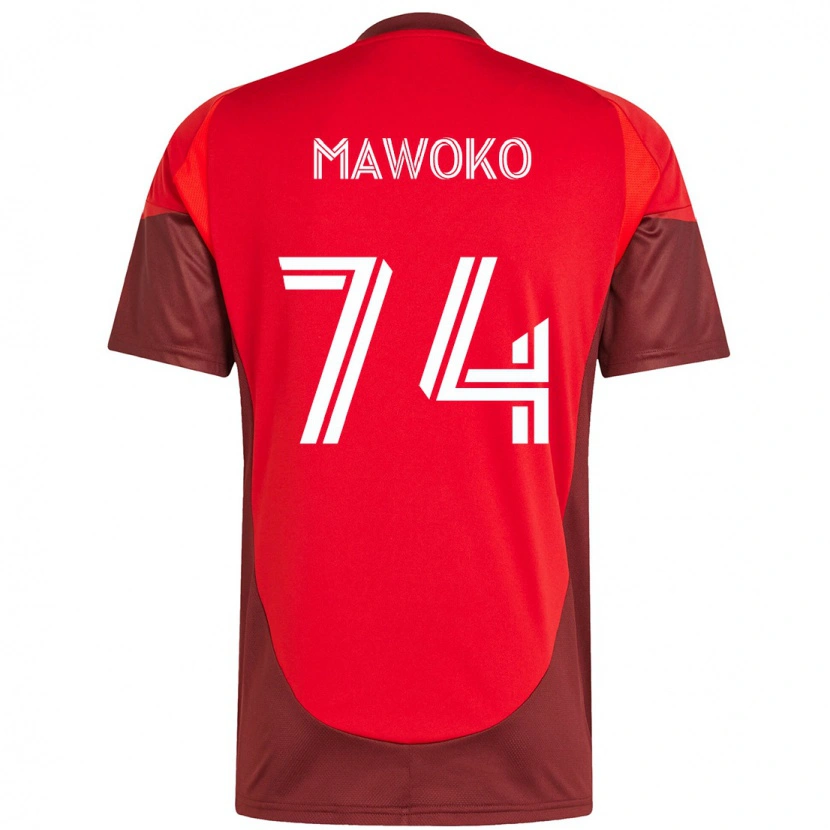 Danxenキッズくんだいまをこ#74レッド ホワイトホームシャツ2025/26ジャージーユニフォーム