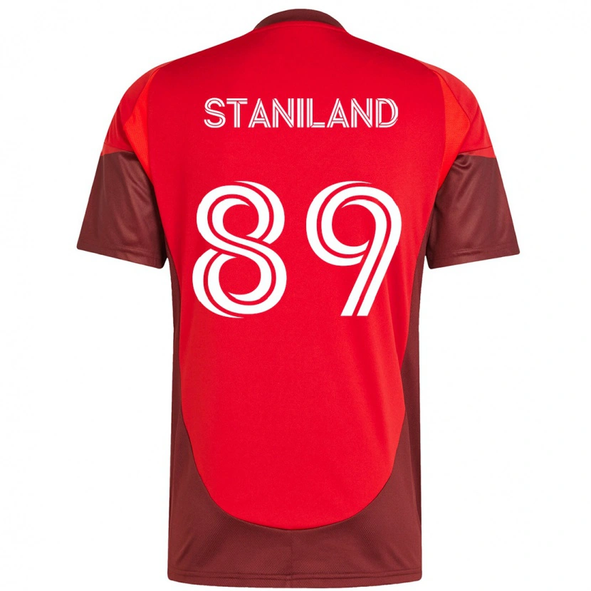 Danxenキッズチャーリー・スタニランド#89レッド ホワイトホームシャツ2025/26ジャージーユニフォーム