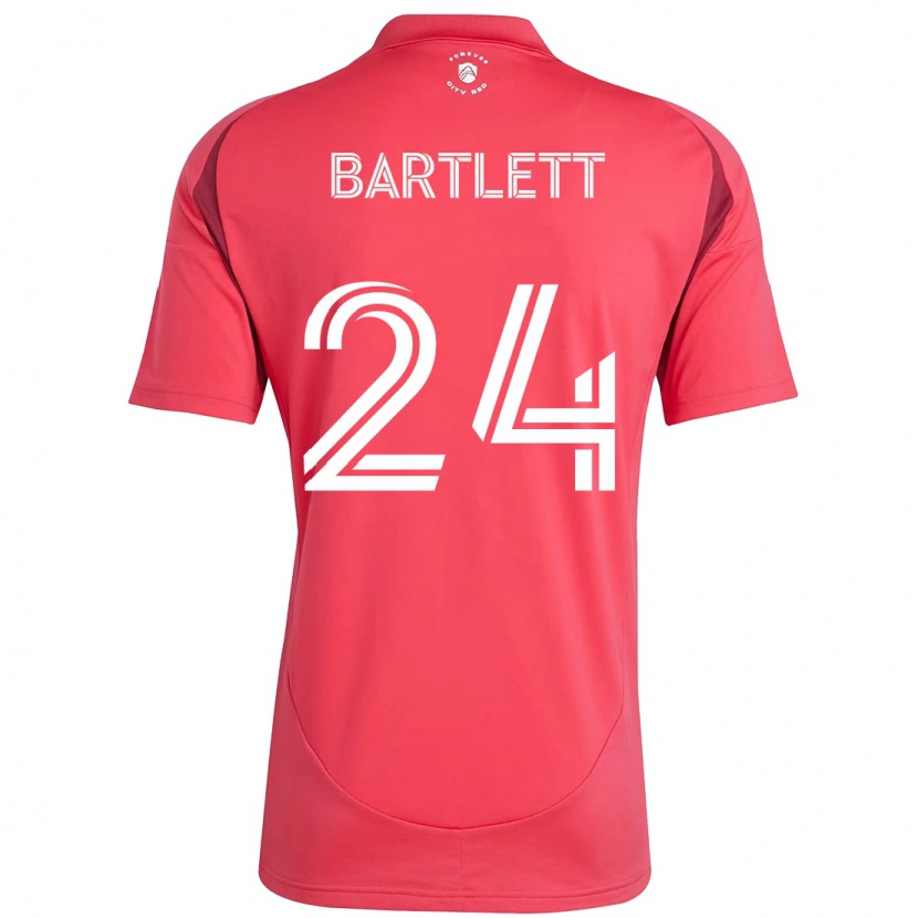 Danxenキッズルーカス・バートレット#24マゼンタ ホワイトホームシャツ2025/26ジャージーユニフォーム