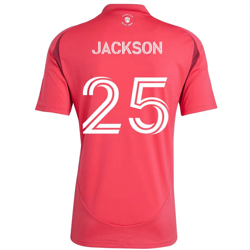 Danxenキッズアジエル・ジャクソン#25マゼンタ ホワイトホームシャツ2025/26ジャージーユニフォーム