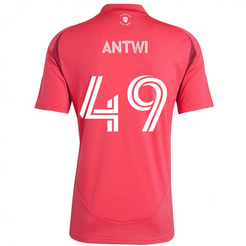 DanxenキッズSeth Antwi#49マゼンタ ホワイトホームシャツ2025/26ジャージーユニフォーム