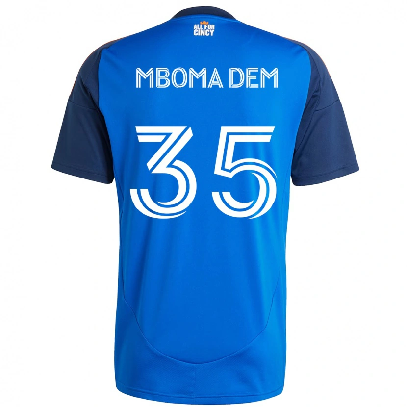 DanxenキッズKenji Mboma Dem#35ダークブルー オレンジホームシャツ2025/26ジャージーユニフォーム