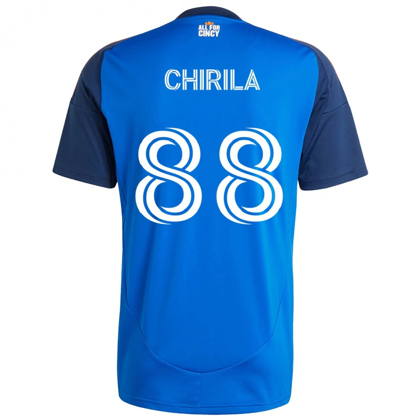DanxenキッズAndrei Chirilă#88ダークブルー オレンジホームシャツ2025/26ジャージーユニフォーム