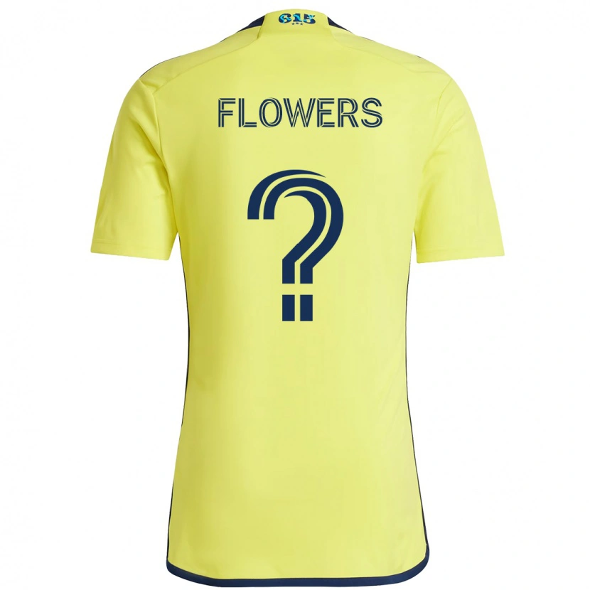 DanxenキッズAshton Flowers#0イエロー ネイビーブルーホームシャツ2025/26ジャージーユニフォーム