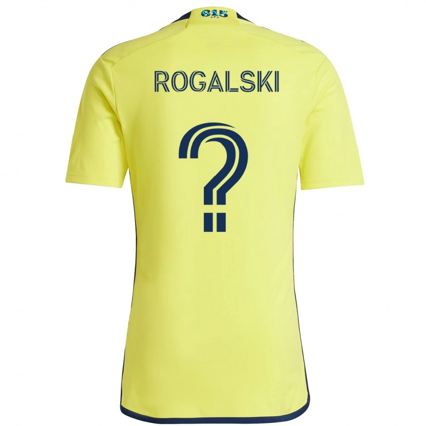 DanxenキッズAnthony Rogalski#0イエロー ネイビーブルーホームシャツ2025/26ジャージーユニフォーム