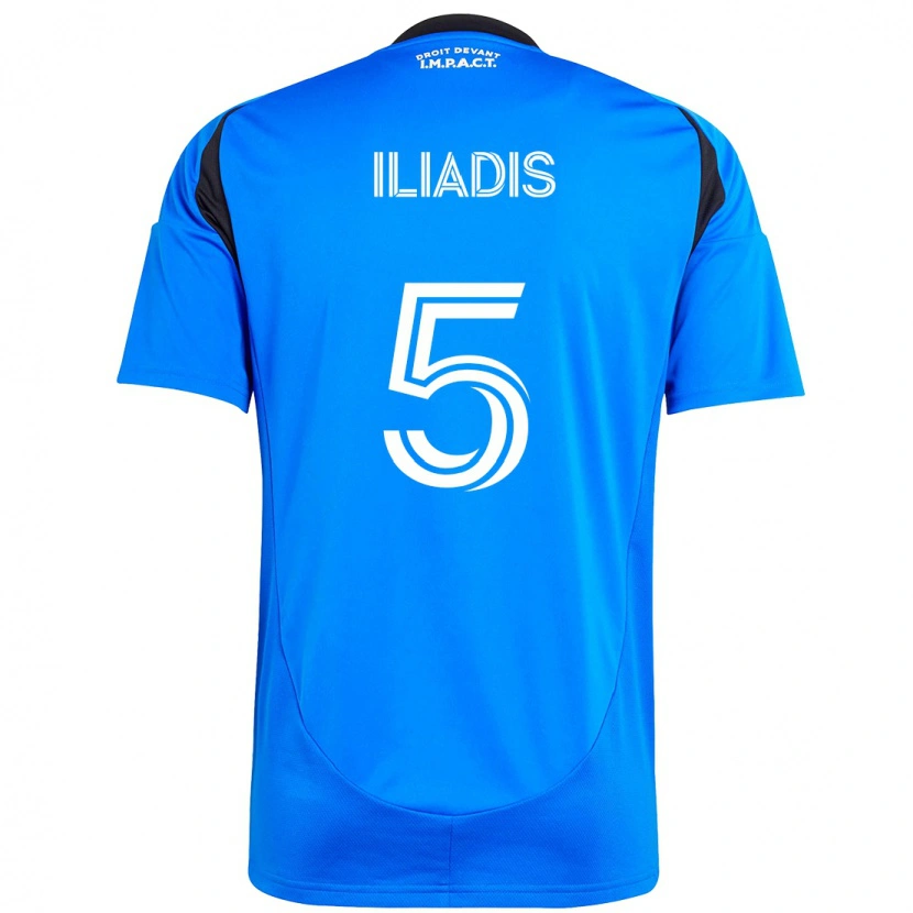 DanxenキッズIlias Iliadis#5ダークブルー ブラックホームシャツ2025/26ジャージーユニフォーム