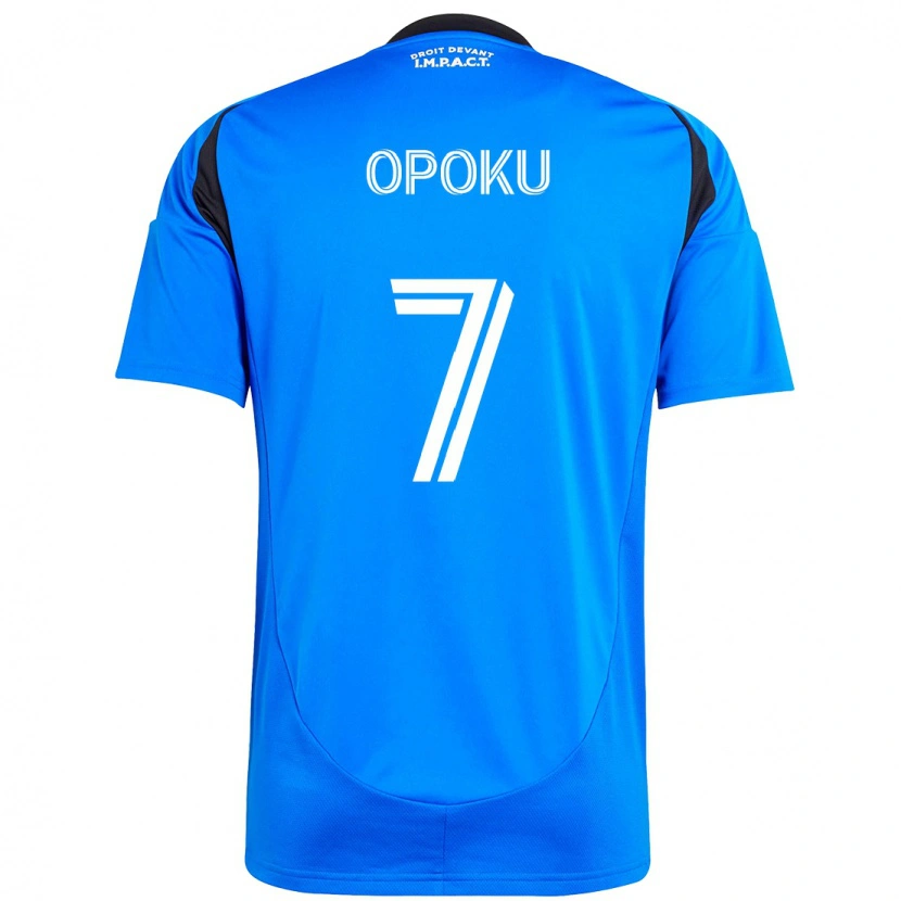 Danxenキッズクワドォー・オポク#7ダークブルー ブラックホームシャツ2025/26ジャージーユニフォーム