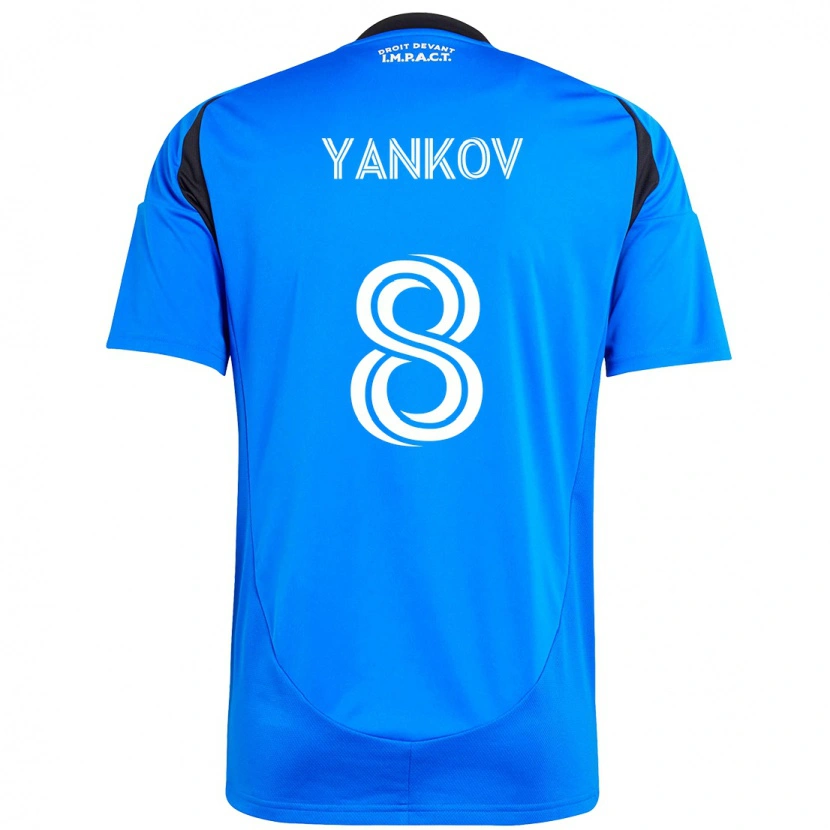 Danxenキッズドミニク・ヤンコフ#8ダークブルー ブラックホームシャツ2025/26ジャージーユニフォーム