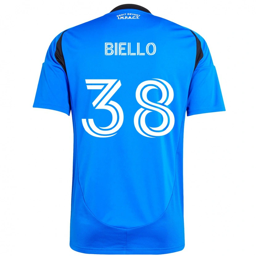 DanxenキッズAlessandro Biello#38ダークブルー ブラックホームシャツ2025/26ジャージーユニフォーム