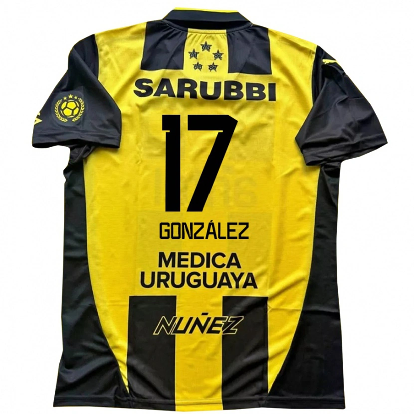Danxenキッズルシアノ・ゴンサレス#17イエロー ブラックホームシャツ2025/26ジャージーユニフォーム