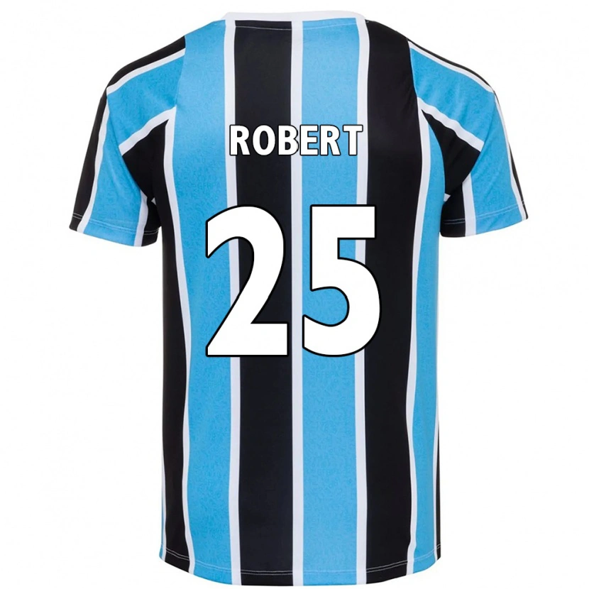 DanxenキッズJhonata Robert#25ブルー ブラック ホワイトホームシャツ2025/26ジャージーユニフォーム
