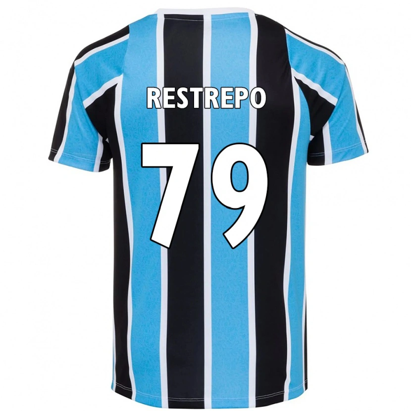DanxenキッズKelly Restrepo#79ブルー ブラック ホワイトホームシャツ2025/26ジャージーユニフォーム