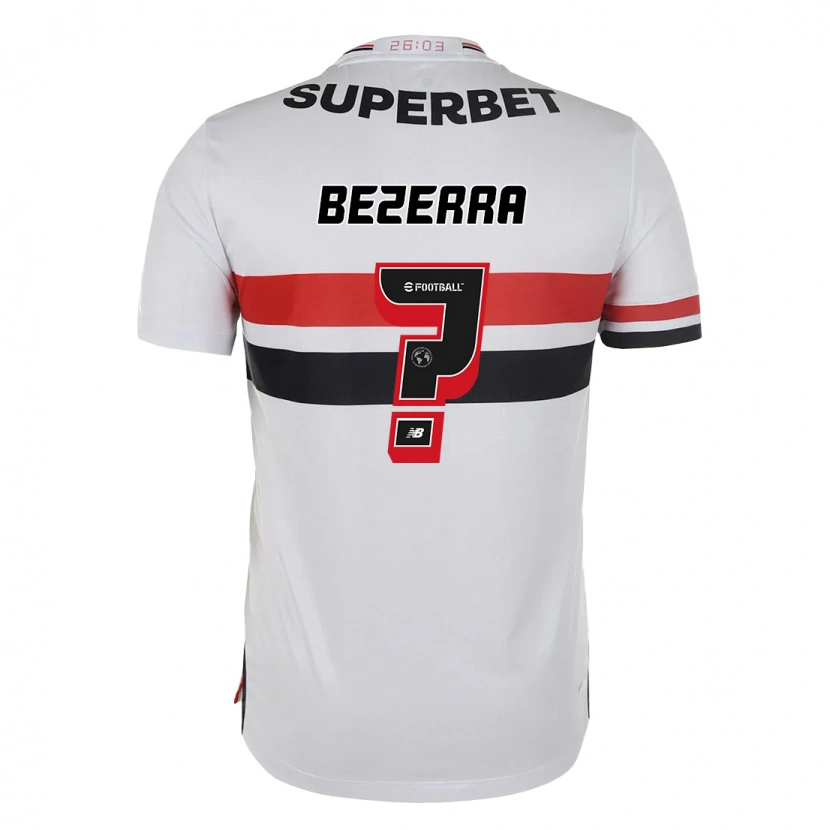 DanxenキッズPedro Bezerra#0レッド ブラック ホワイトホームシャツ2025/26ジャージーユニフォーム
