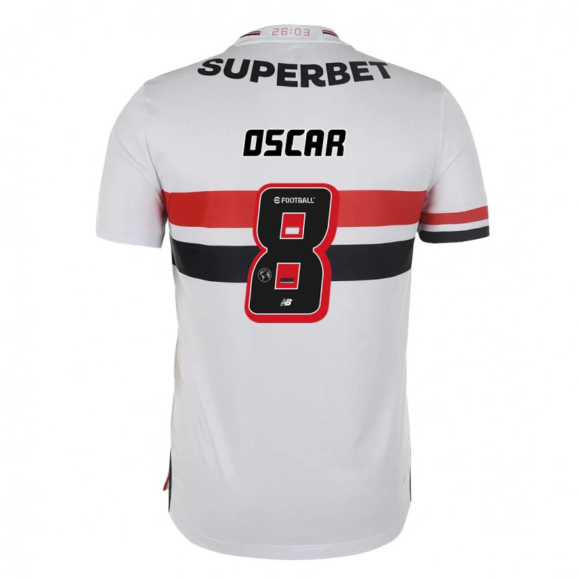 DanxenキッズOscar#8レッド ブラック ホワイトホームシャツ2025/26ジャージーユニフォーム