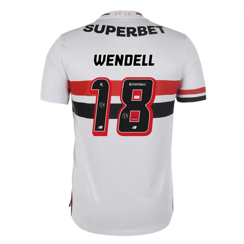 Danxenキッズヴェンデウ・ナシメント・ボルジェス#18レッド ブラック ホワイトホームシャツ2025/26ジャージーユニフォーム