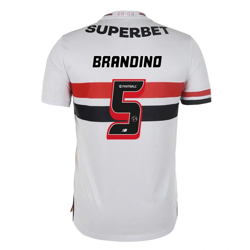 Danxenキッズキカ・ブランディーノ#5レッド ブラック ホワイトホームシャツ2025/26ジャージーユニフォーム