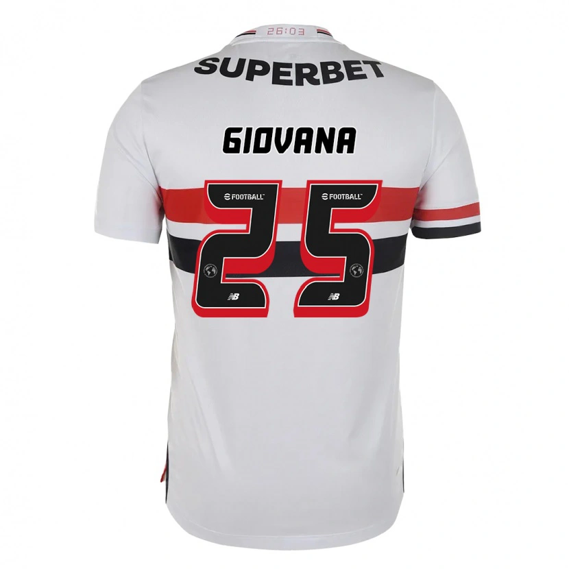 DanxenキッズGiovana#25レッド ブラック ホワイトホームシャツ2025/26ジャージーユニフォーム
