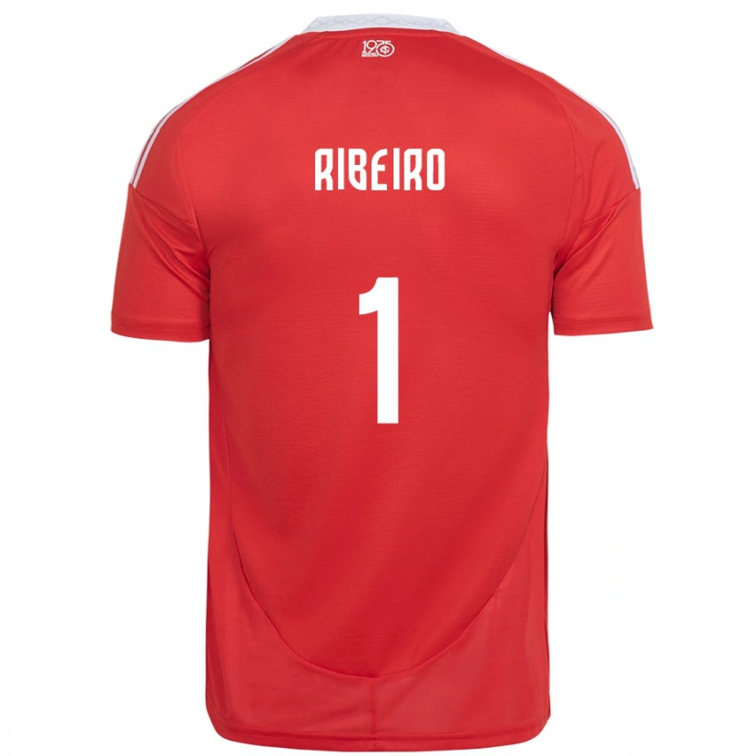 DanxenキッズMari Ribeiro#1レッド ホワイトホームシャツ2025/26ジャージーユニフォーム