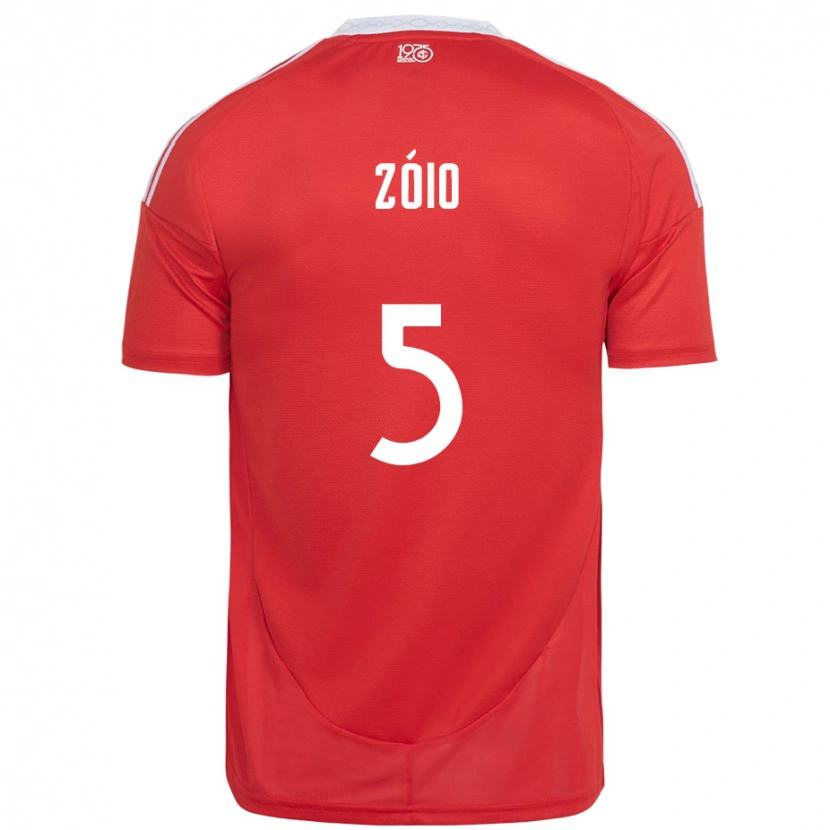 DanxenキッズZóio#5レッド ホワイトホームシャツ2025/26ジャージーユニフォーム
