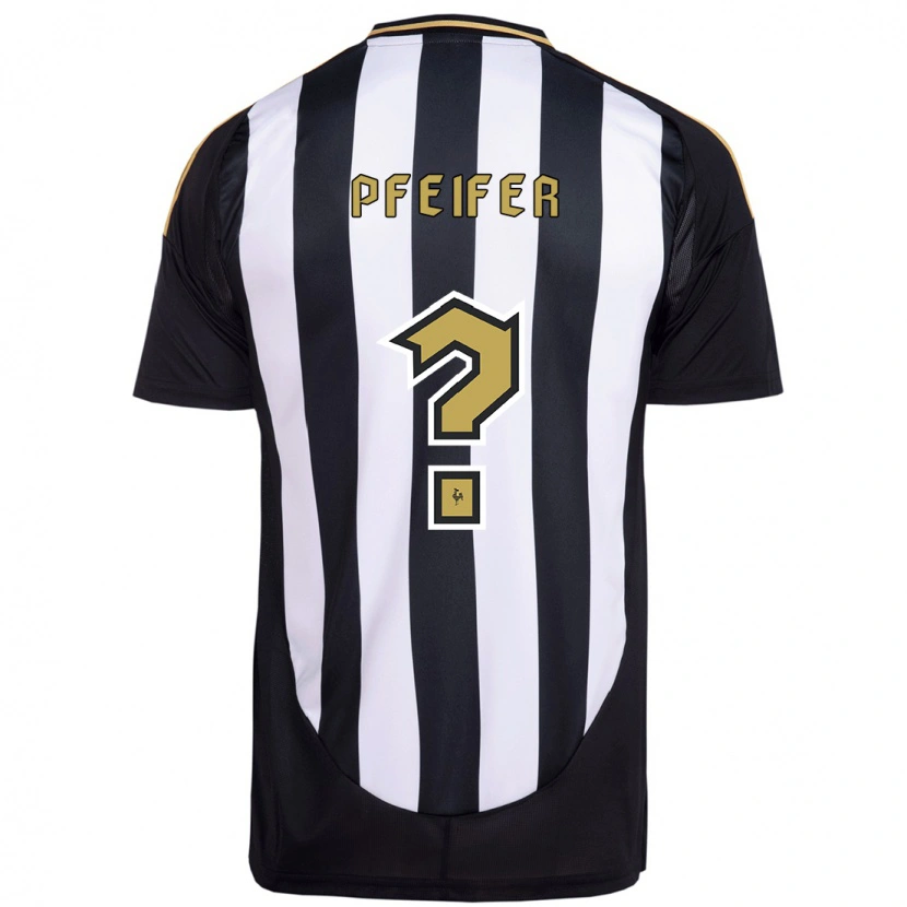 DanxenキッズGabriel Pfeifer#0ホワイト ブラックホームシャツ2025/26ジャージーユニフォーム