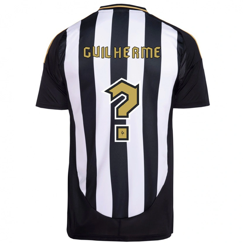 DanxenキッズKauan Guilherme#0ホワイト ブラックホームシャツ2025/26ジャージーユニフォーム