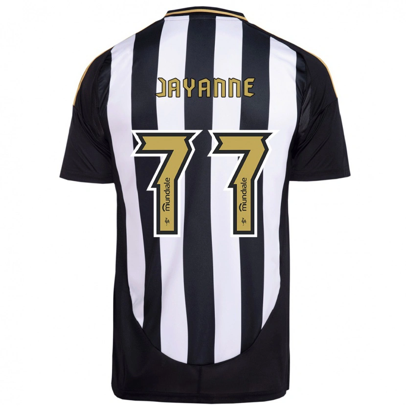 DanxenキッズJayanne#77ホワイト ブラックホームシャツ2025/26ジャージーユニフォーム