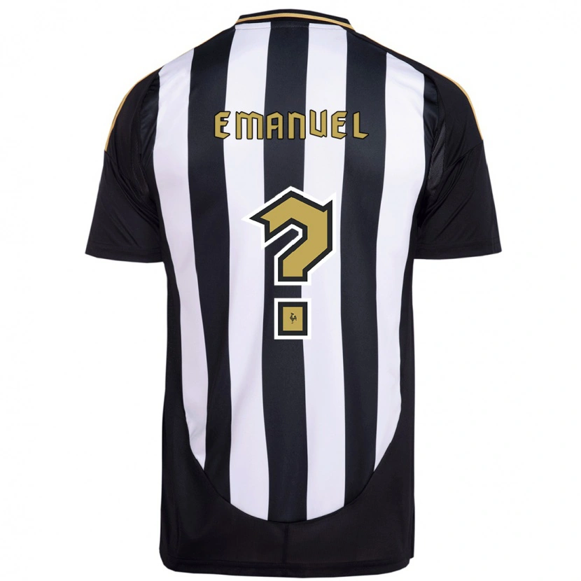 DanxenキッズEmanuel#0ホワイト ブラックホームシャツ2025/26ジャージーユニフォーム