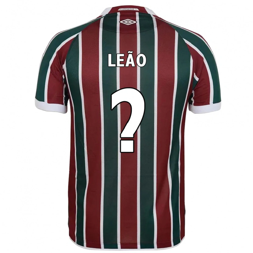 DanxenキッズCaio Leão#0グリーン マルーン ホワイトホームシャツ2025/26ジャージーユニフォーム