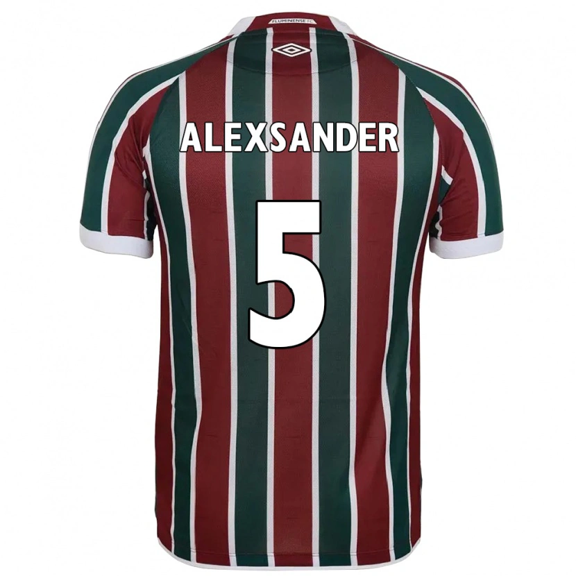 Danxenキッズアレクサンダー#5グリーン マルーン ホワイトホームシャツ2025/26ジャージーユニフォーム